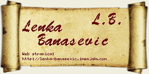 Lenka Banašević vizit kartica